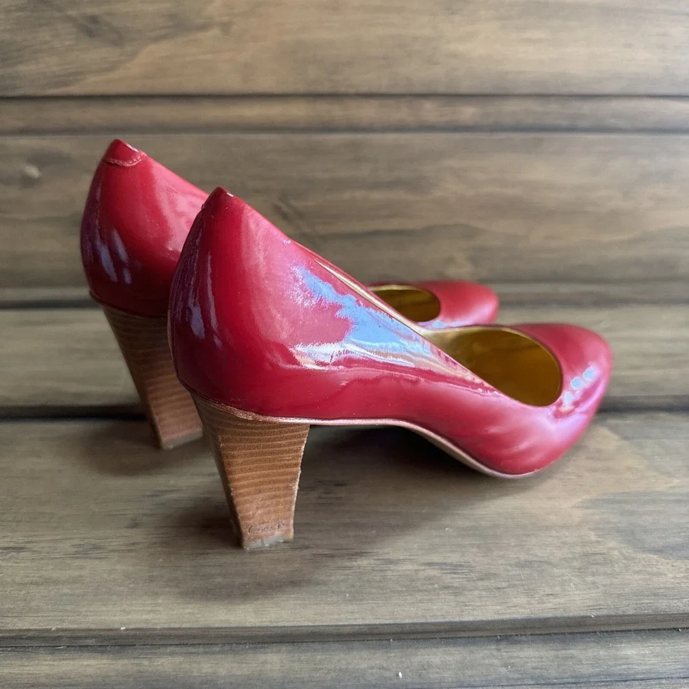 Coach‎ Sheri Pumps Heels Patent Leather Hot Pink Womens - Size 8.5 B
